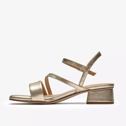 clarks serina35 strap πλάγια όψη εσωτερική πλευρά, χρυσό χρώμα