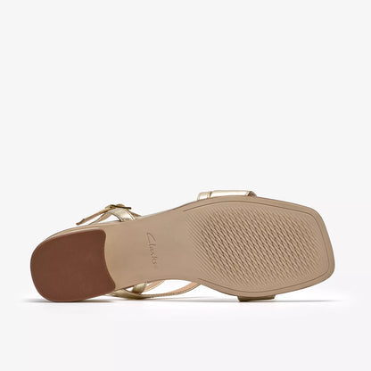 clarks serina35 strap κάτω όψη σόλας, χρυσό χρώμα