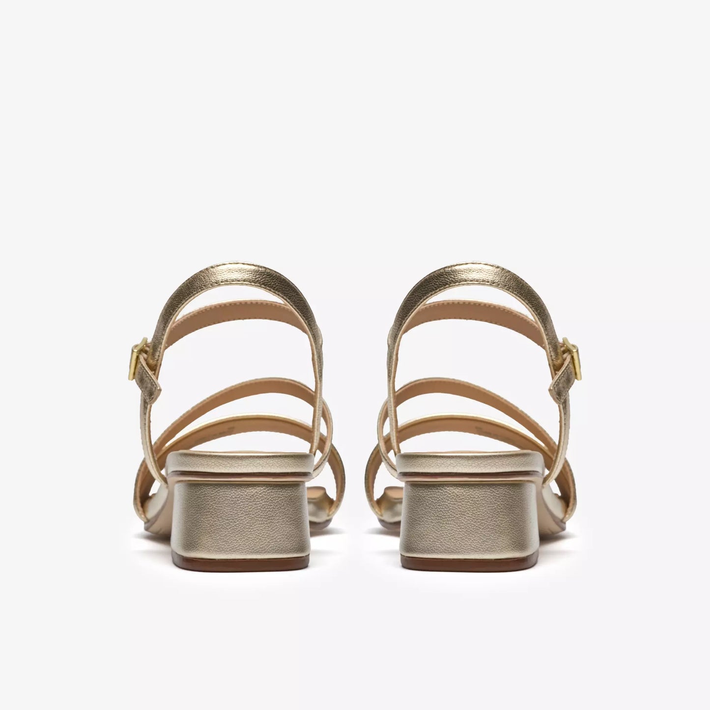 clarks serina35 strap πίσω όψη ζευγάρι, χρυσό χρώμα