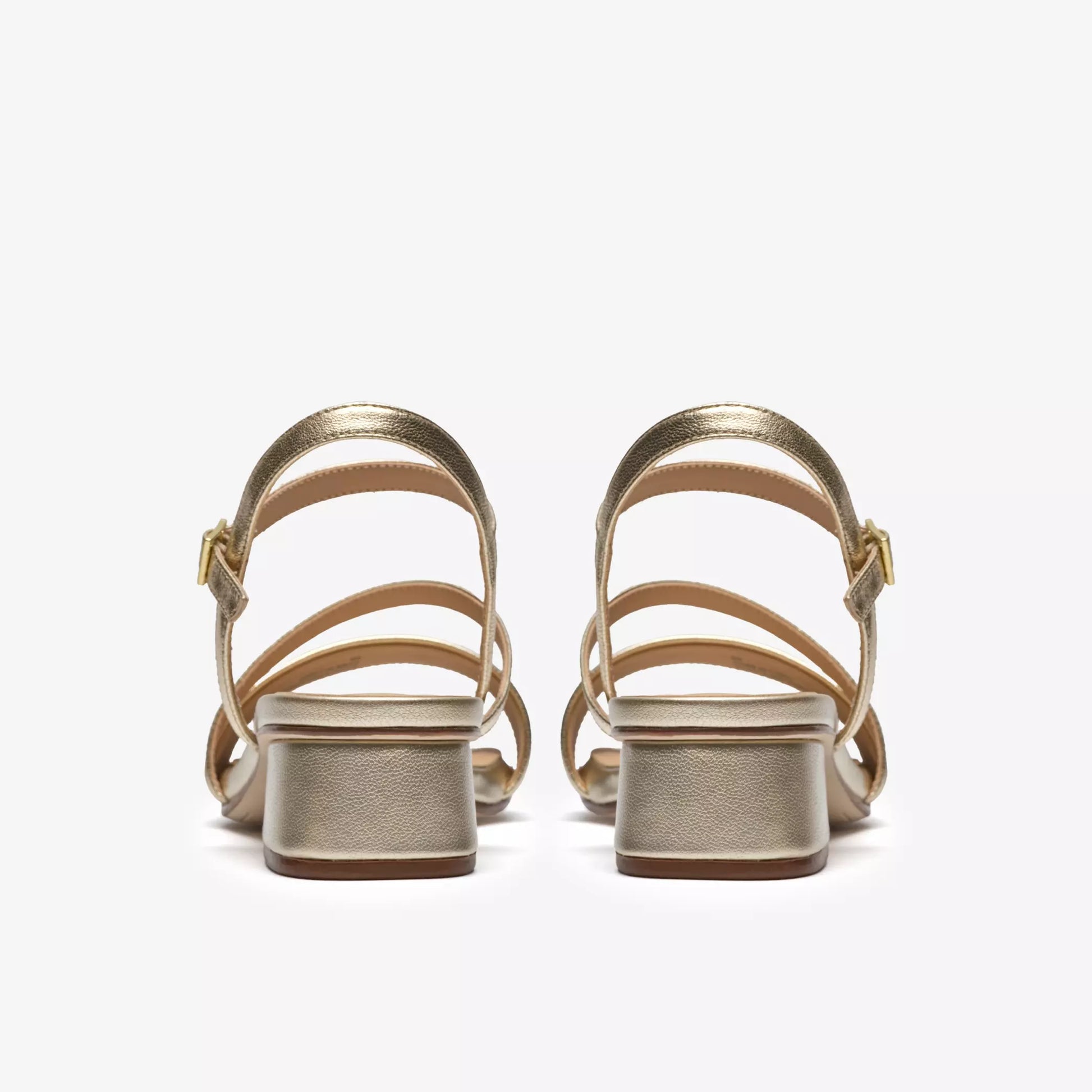 clarks serina35 strap πίσω όψη ζευγάρι, χρυσό χρώμα