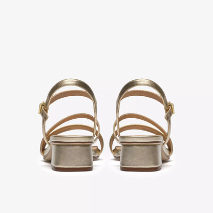 clarks serina35 strap πίσω όψη ζευγάρι, χρυσό χρώμα