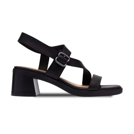 clarks jaylan sol black leather πλάγια όψη εξωτερική πλευρά