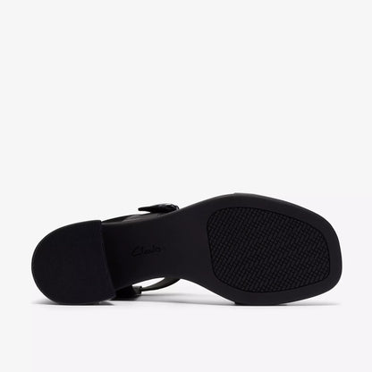 clarks jaylan sol black leather κάτω όψη σόλας