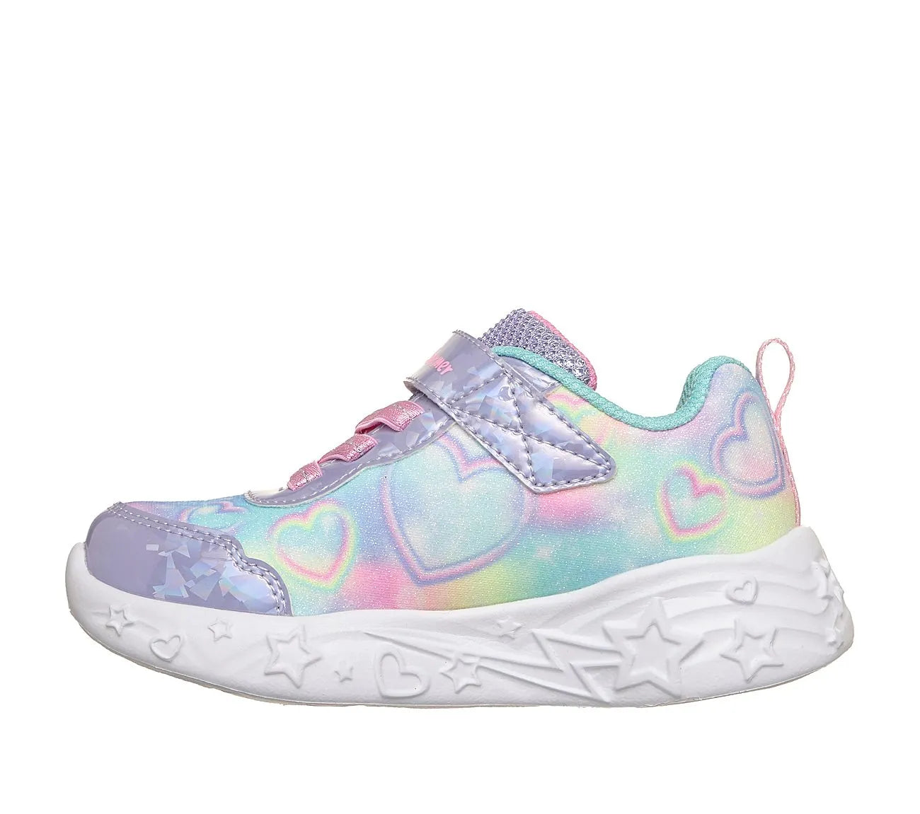 skechers s lights unicorn charmer lil hearts sparkle πλάγια όψη εσωτερική πλευρά