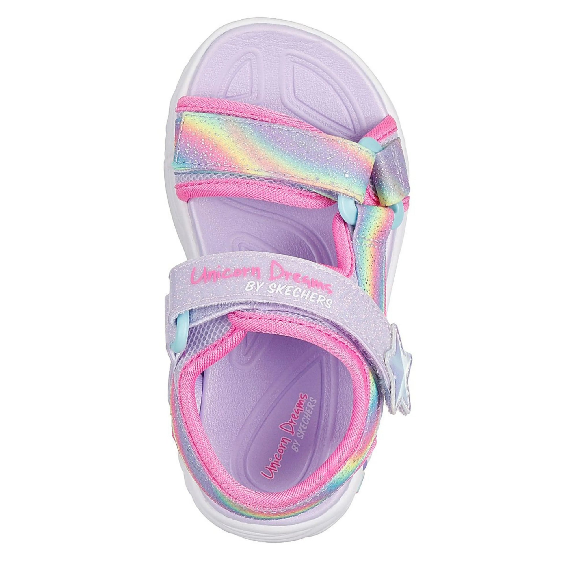 skechers s lights unicorn dreams sandal dreamy unicorns πάνω όψη ζευγάρι