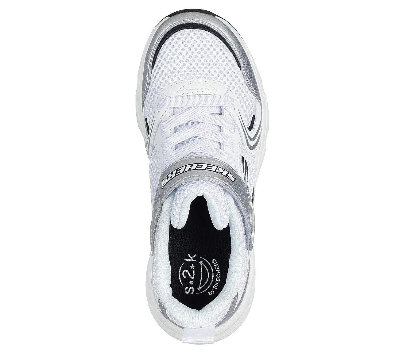 skechers retro graph πάνω όψη ζευγάρι, λευκό/ασημί