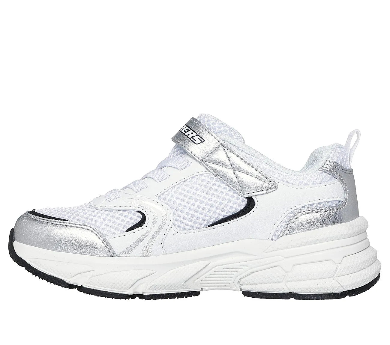 skechers retro graph πλάγια όψη εσωτερική πλευρά, λευκό/ασημί
