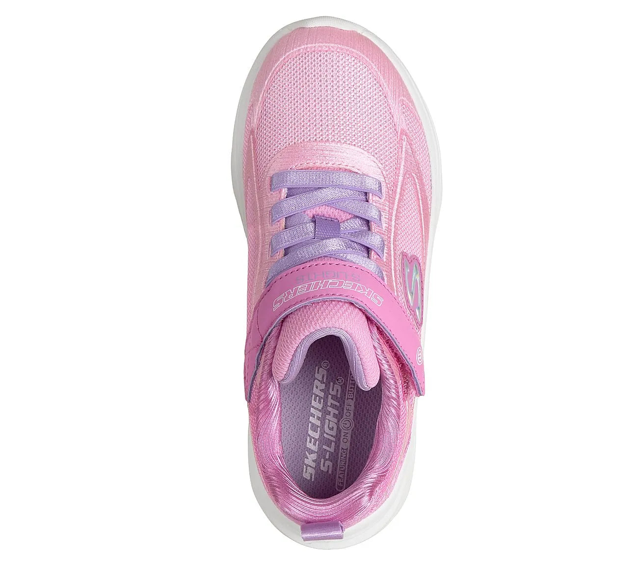skechers s lights sola glow 2.0 dazzle steps πάνω όψη ζευγάρι, ροζ χρώμα