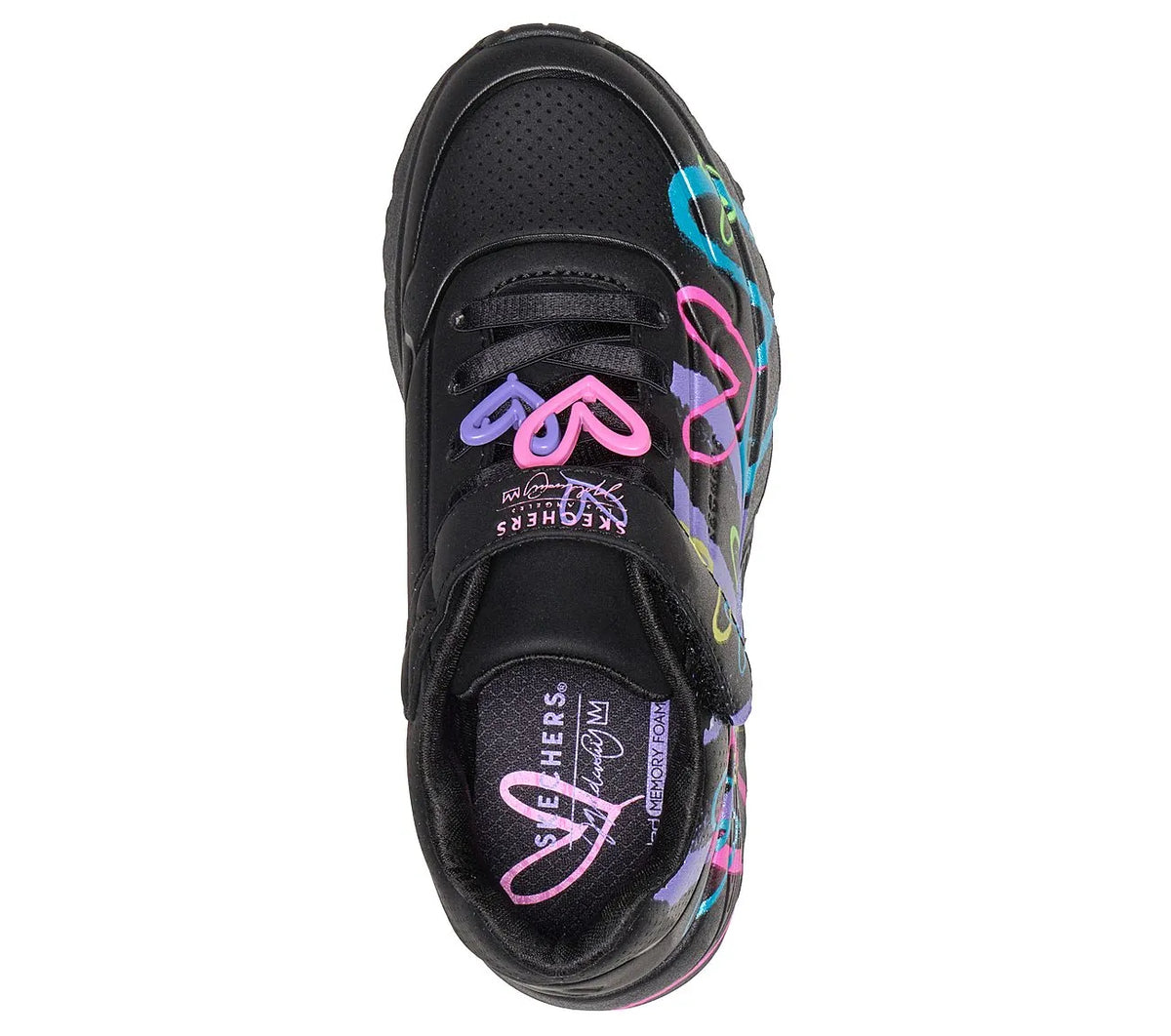 Skechers UNO Lite Heart Status Black/Multi Παιδικά Sneakers