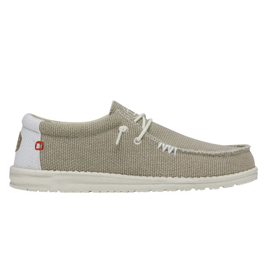 hey dude wally stretch sox γκρι ανδρικά slip-on casual πλάγια όψη εξωτερική πλευρά