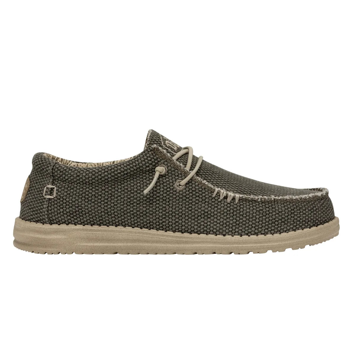 hey dude wally braided πλάγια όψη εξωτερική πλευρά, army Green