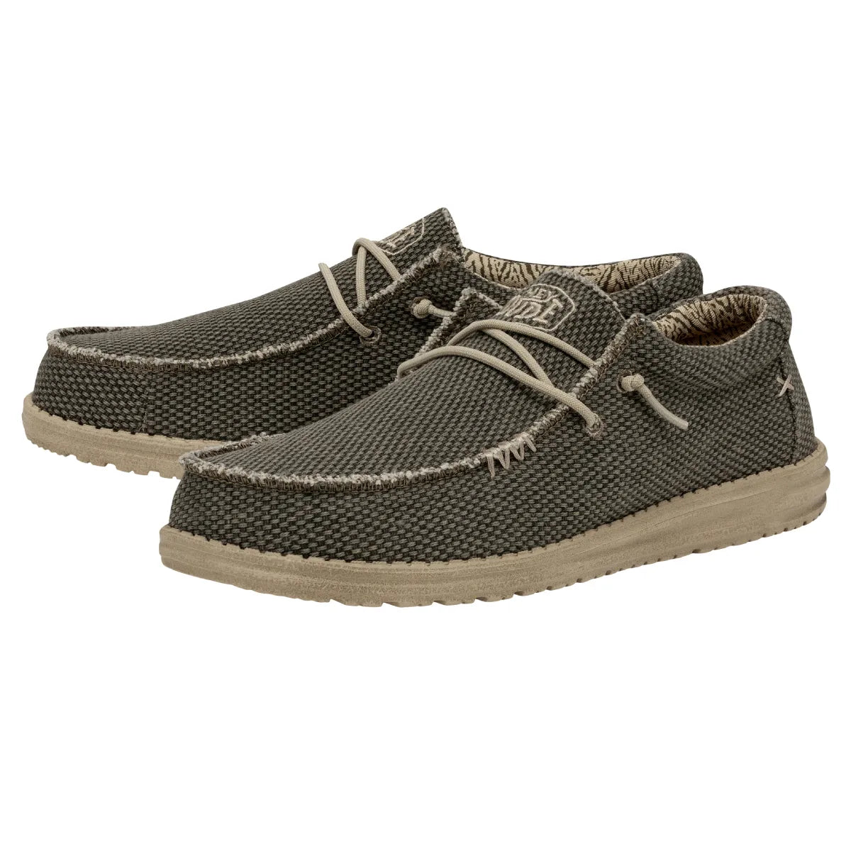 hey dude wally braided όψη 3/4 εξωτερική πλευρά, army Green