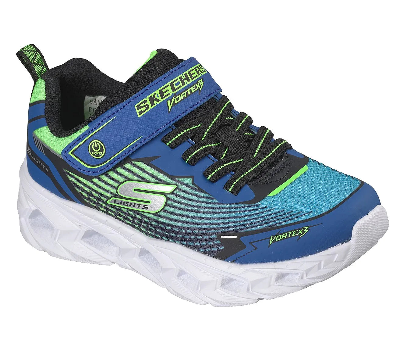 Skechers Vortex 3.0 S Lights σε πλάγια θέαση με φωτάκια LED