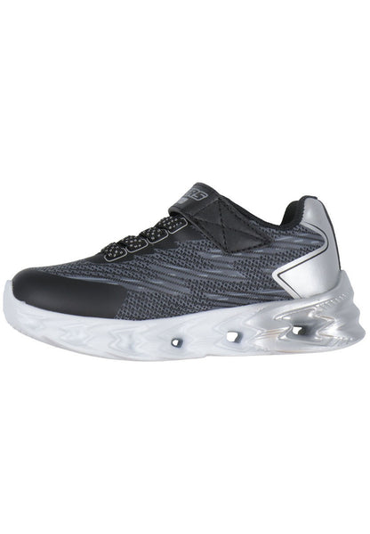Skechers Lights Vortex 2.0 Quandroid Μαύρο-Ασημί Παιδικό Αθλητικό Με Φωτάκια