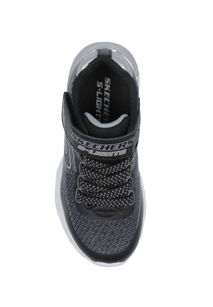 Skechers Lights Vortex 2.0 Quandroid Μαύρο-Ασημί Παιδικό Αθλητικό Με Φωτάκια
