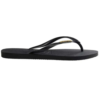 Hawaianas Slim Logo Metallic Γυναικεία Σαγιονάρα 4110875-1924 Black/Golden
