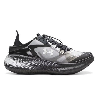 Under Armour Echo HOVR – πλευρική όψη παπουτσιού σε μαύρο χρώμα