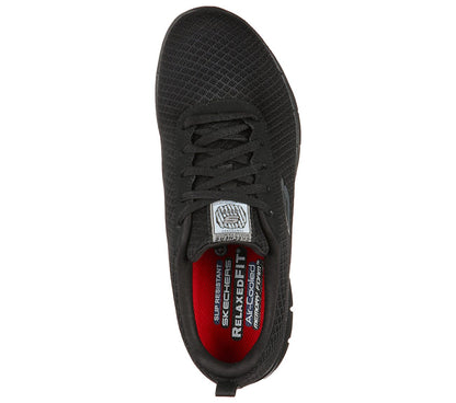 Skechers Γυναικεία Sneakers Εργασίας Work Relaxed Fit Μαύρα BLK