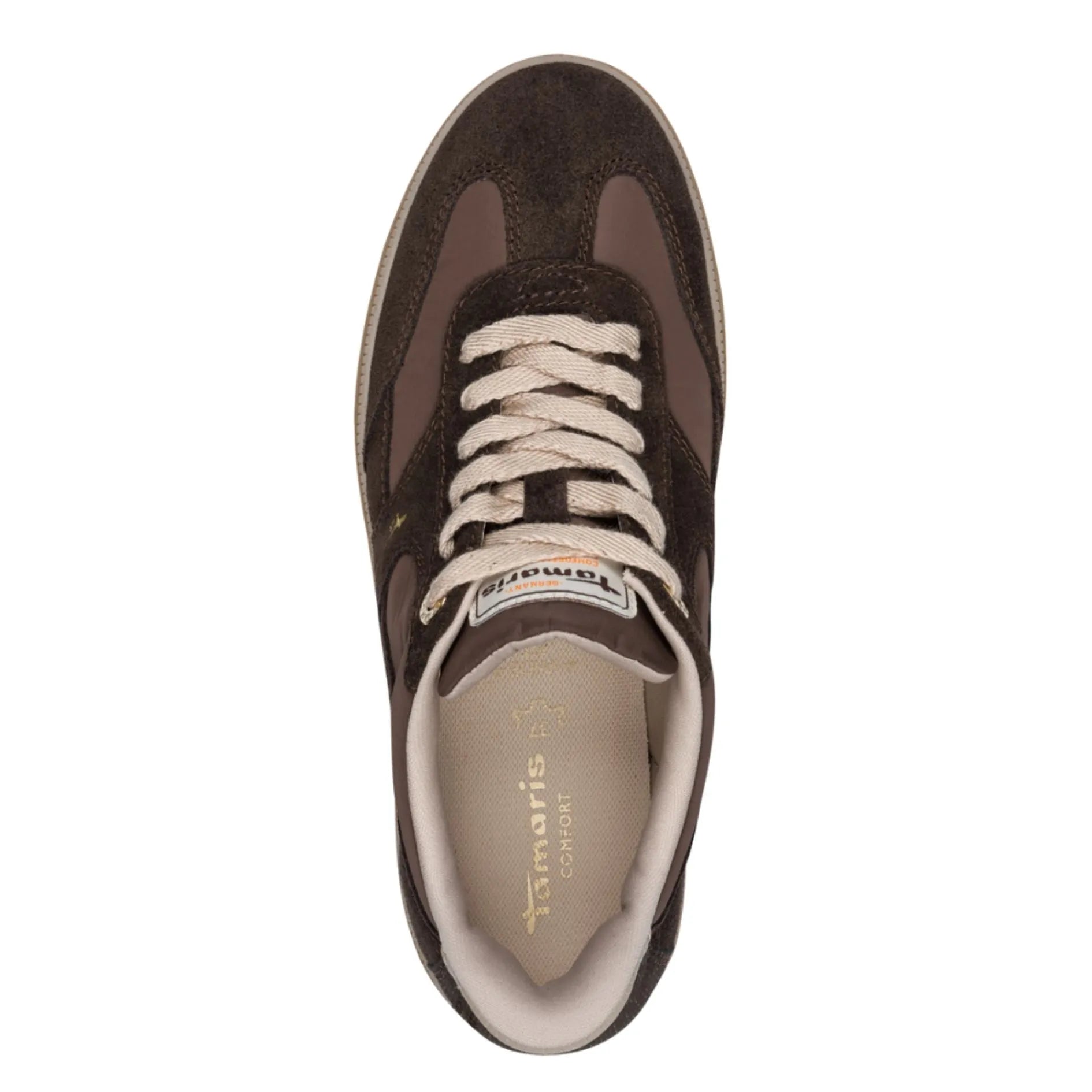 Tamaris Wide Fit 8-83708-47-304 Mocca γυναικεία sneakers πάνω όψη