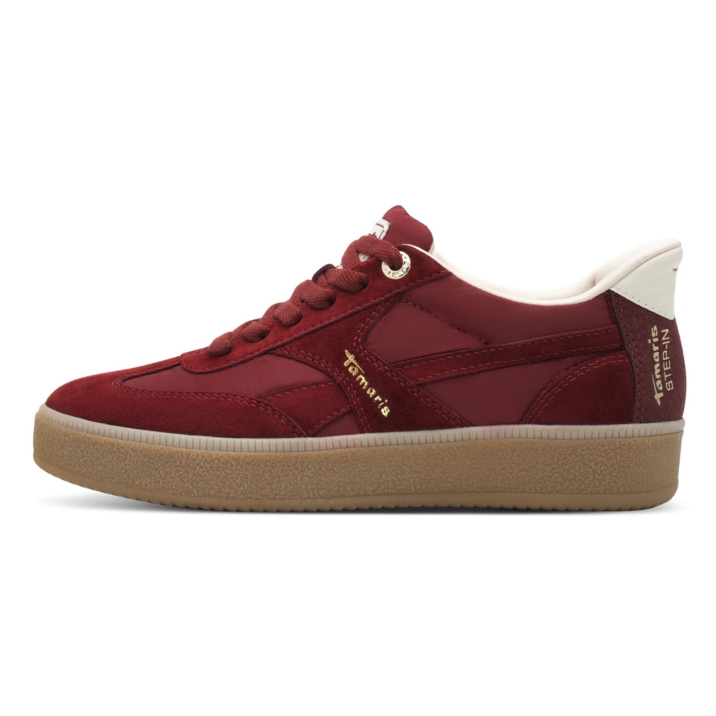 Tamaris Wide Fit 8-83708-47-535 Cranberry γυναικεία sneakers πλάγια έξω