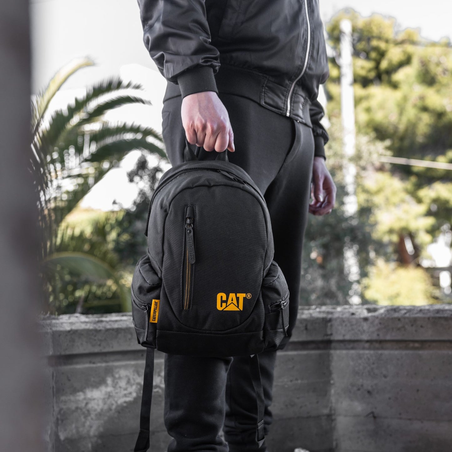 Caterpillar Mini Μαύρο Υφασμάτινο Σακίδιο Πλάτης Unisex_83993_01