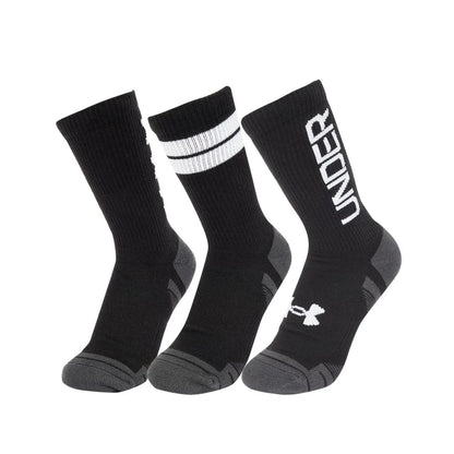 Under Armour UA Perf Tech Nov 3pk Crew Unisex Αθλητική Κάλτσα Μαύρη