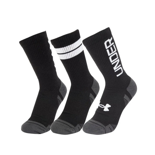 Under Armour UA Perf Tech Nov 3pk Crew Unisex Αθλητική Κάλτσα Μαύρη