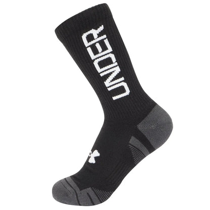 Under Armour UA Perf Tech Nov 3pk Crew Unisex Αθλητική Κάλτσα Μαύρη