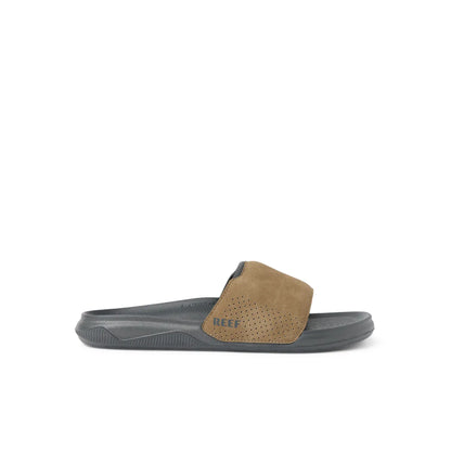reef tailslide ανδρικές slides σαγιονάρες πλάγια όψη εξωτερική πλευρά, σε χρώμα gray/tan