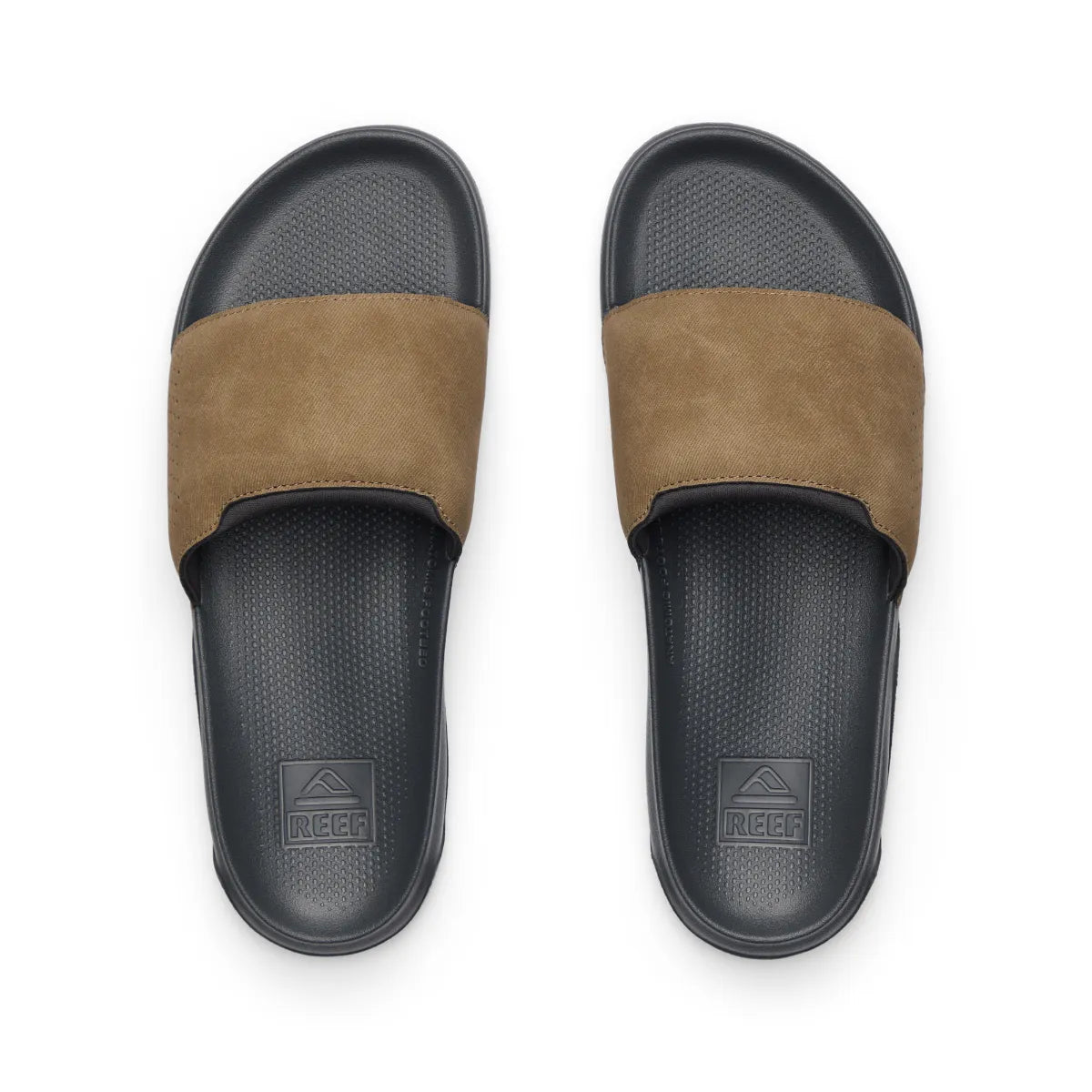 reef tailslide ανδρικές slides σαγιονάρες πάνω όψη, σε χρώμα gray/tan