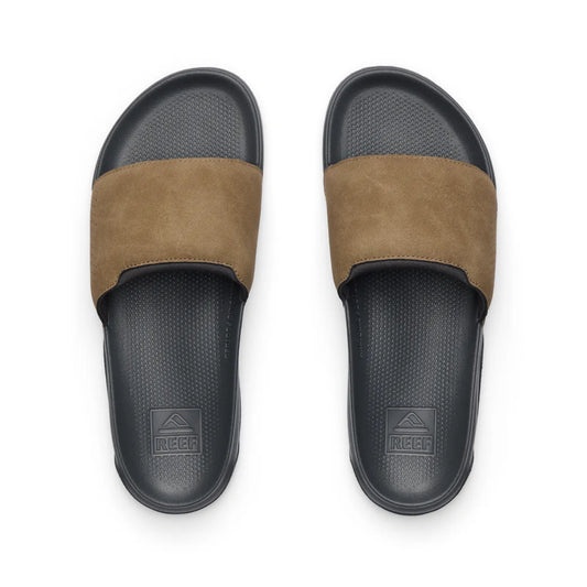 reef tailslide ανδρικές slides σαγιονάρες πάνω όψη, σε χρώμα gray/tan