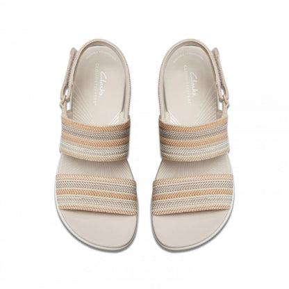 Clarks Arla Stroll -  Γυναικείο Ανατομικό Πέδιλο Μπεζ