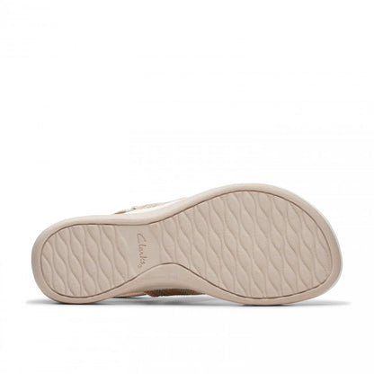Clarks Arla Stroll -  Γυναικείο Ανατομικό Πέδιλο Μπεζ
