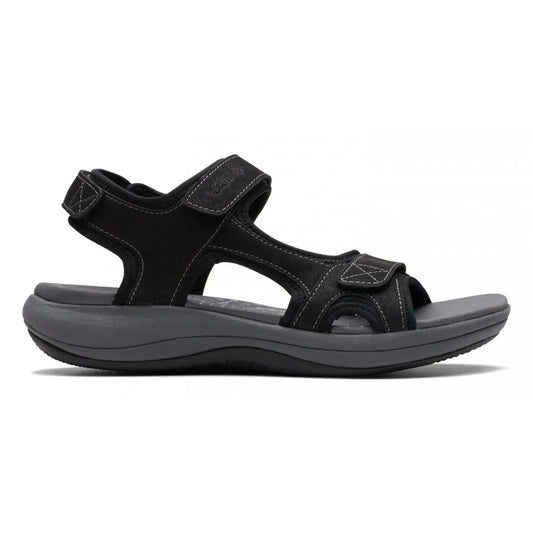 Clarks Mira Bay γυναικείο ανατομικό σανδάλι σε μαύρο χρώμα – πλάγια όψη