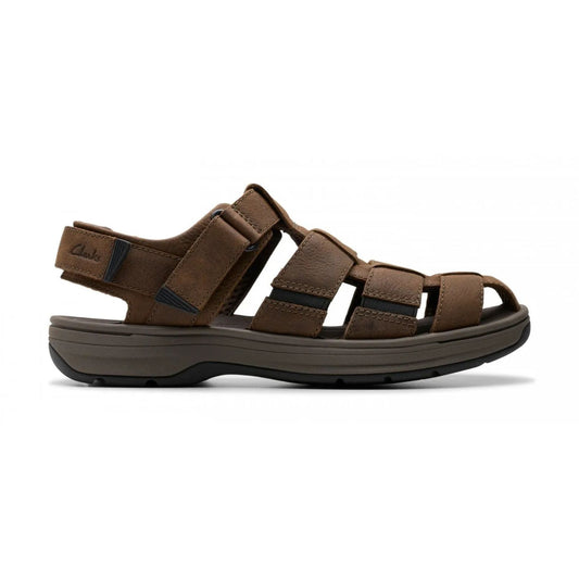 Clarks Saltway Cove - Ανδρικό Δερμάτινο Σανδάλι Σκούρο Καφέ