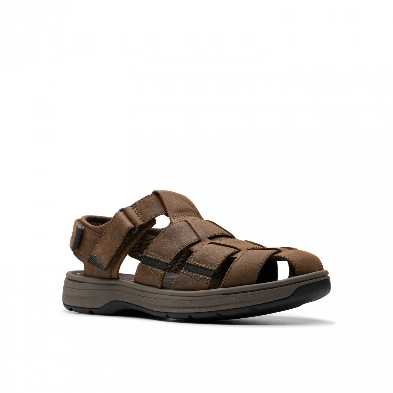 Clarks Saltway Cove - Ανδρικό Δερμάτινο Σανδάλι Σκούρο Καφέ