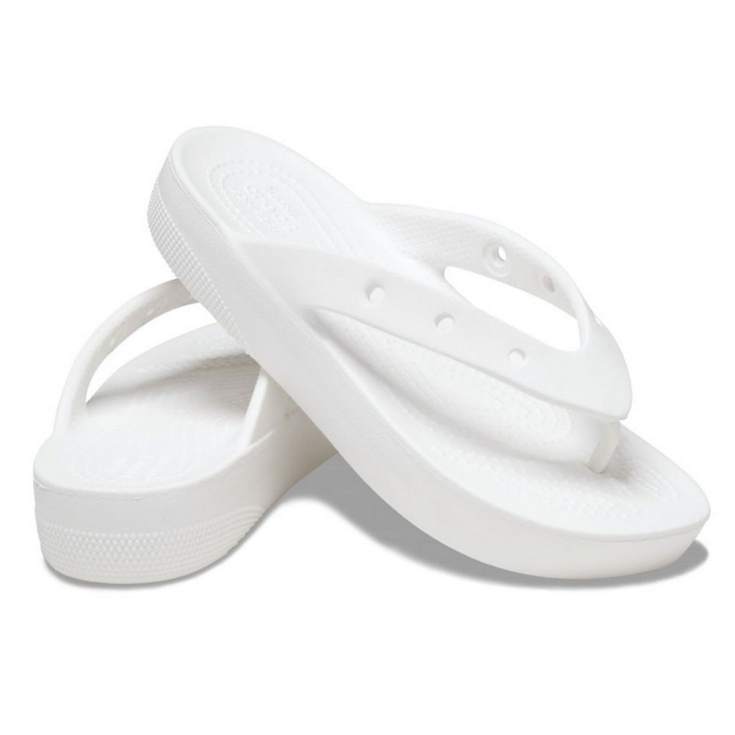 CROCS™ Classic Platform Flip Ανατομική Γυναικεία Σαγιονάρα White 100