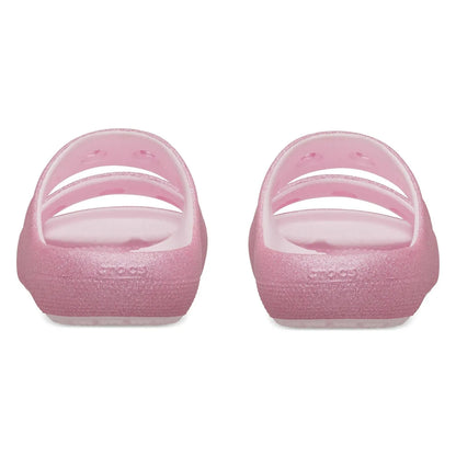 Crocs Classic Glitter Sandal v2 K Ανατομικό Σανδάλι Pink Milk 6ZW