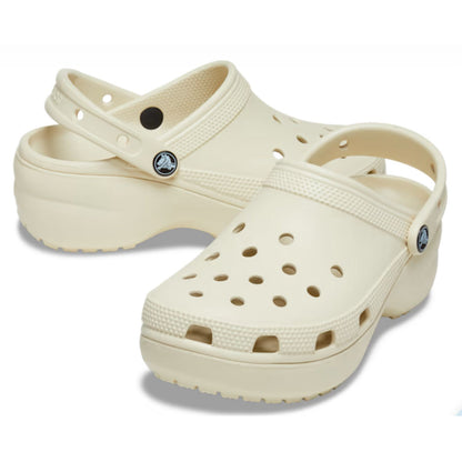 CROCS™ Classic Platform Clog Γυναικείο Ψηλό Σαμπό Bone 2Y2