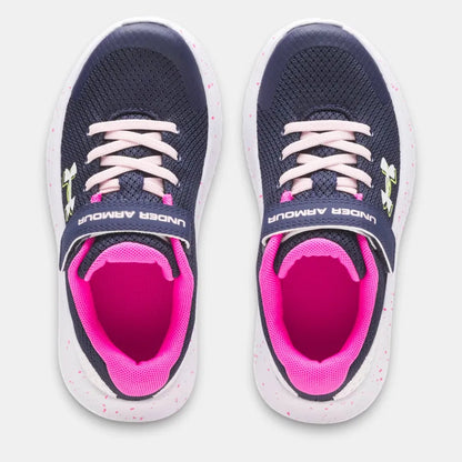 Under Armour UA GPS Surge 4 AC παιδικό αθλητικό μπλε-ροζ, όψη από πάνω