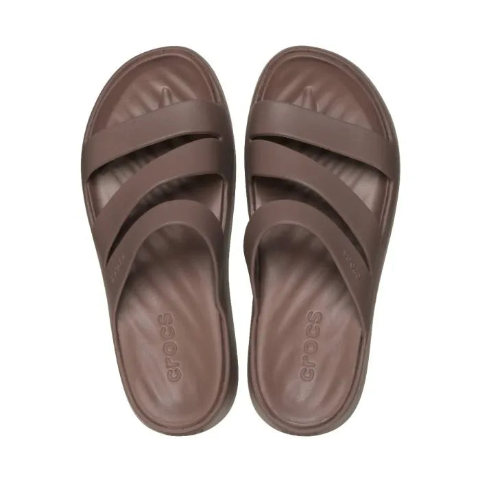 Crocs Getaway Strappy Γυναικεία Ανατομική Παντόφλα Καφέ 0LF