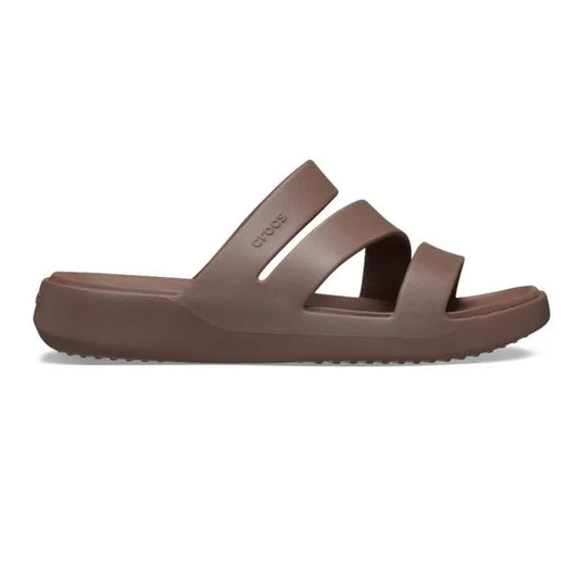 Crocs Getaway Strappy Γυναικεία Ανατομική Παντόφλα Καφέ 0LF