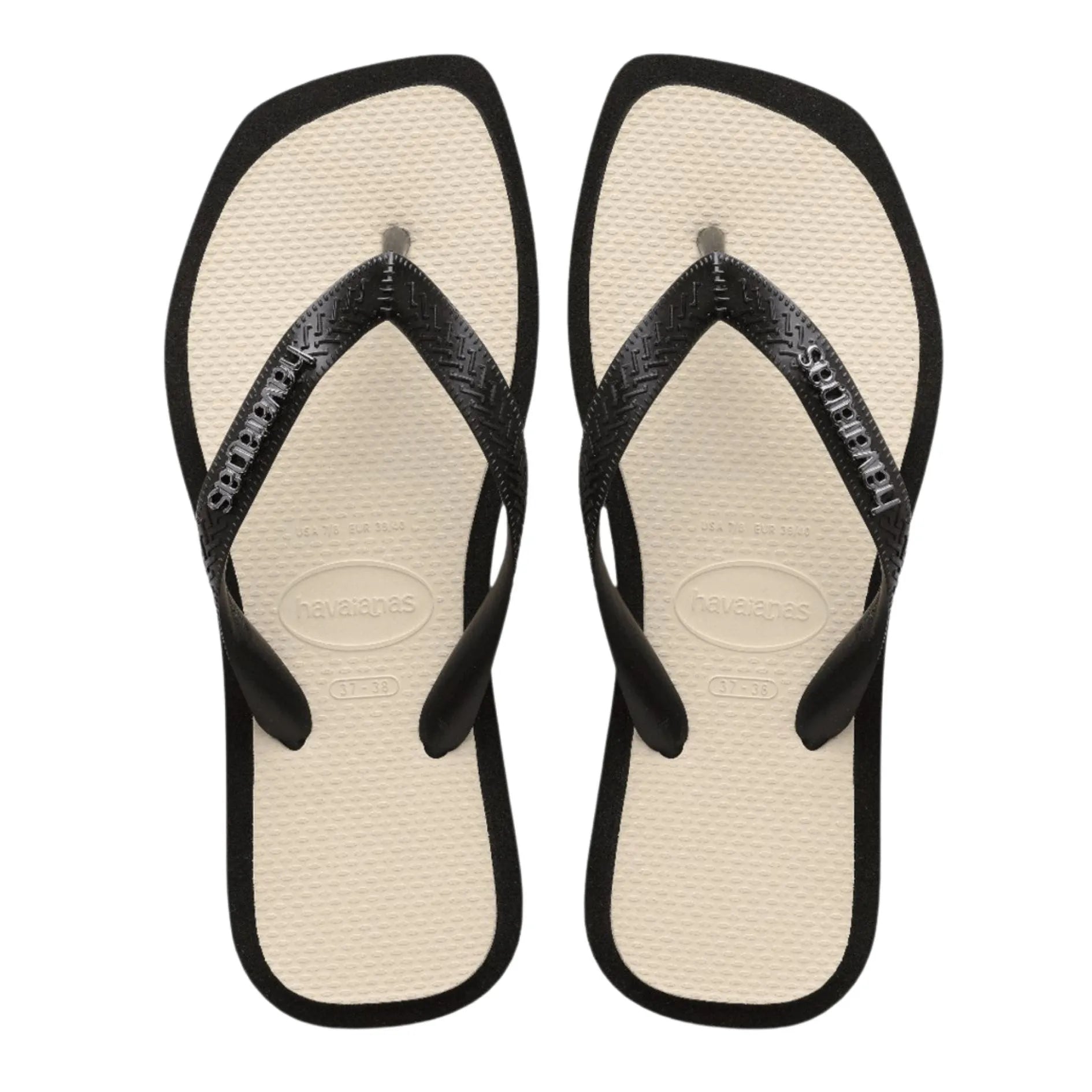 Havaianas Top Square Fusion FC Black Ecru πάνω όψη