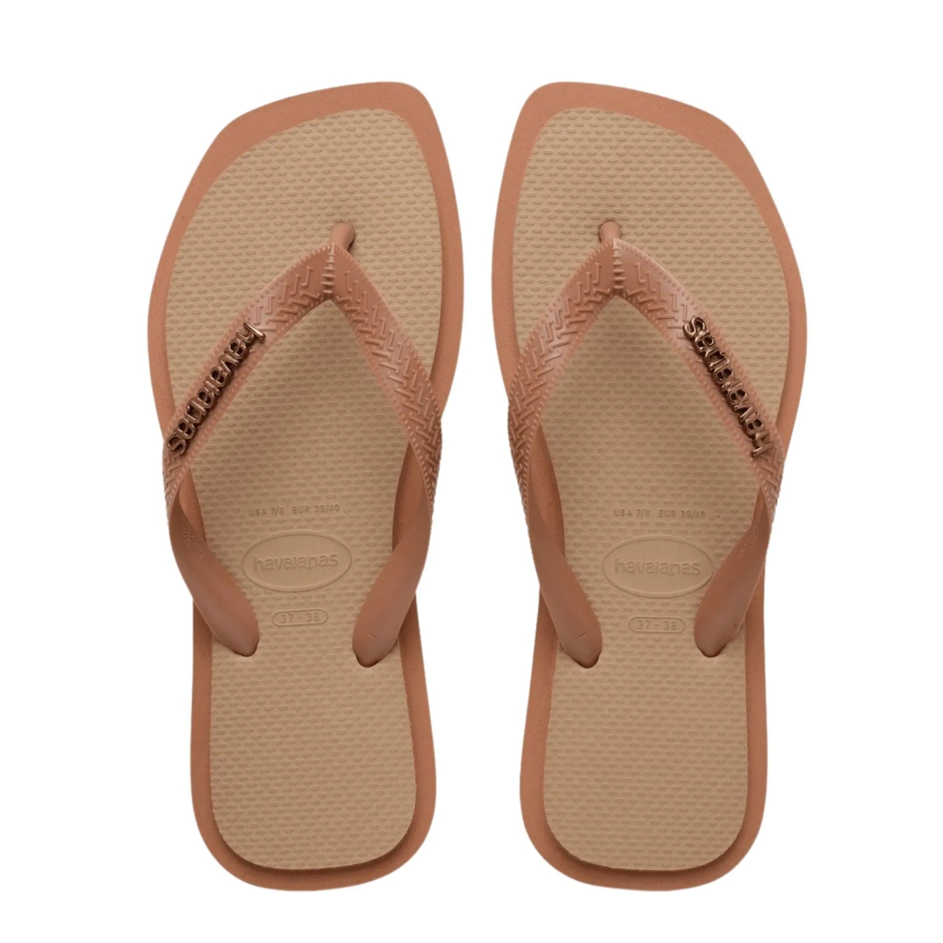 Havaianas Top Square Fusion FC Brown πάνω όψη