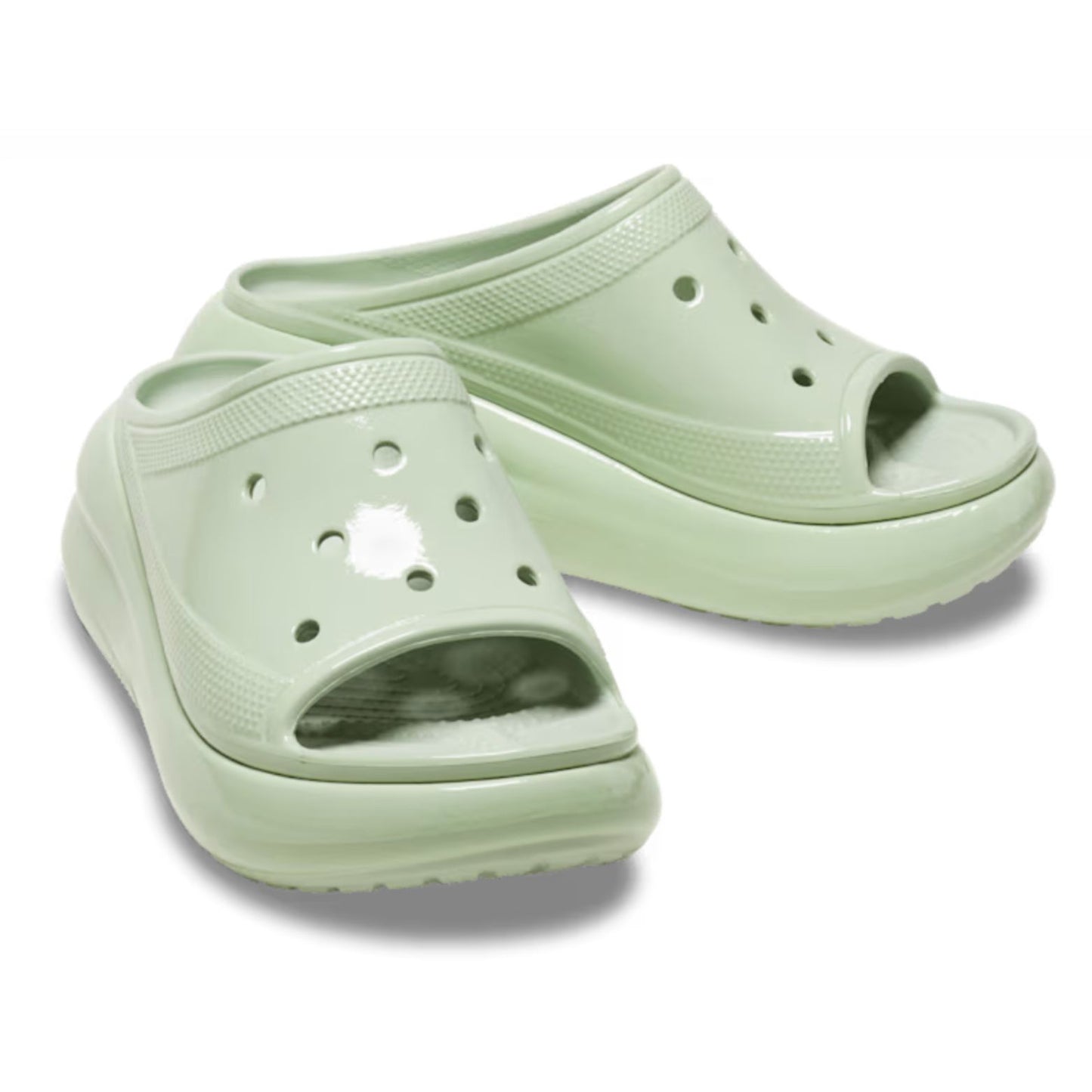 Crocs Crush High Shine Slide Γυναικεία Πλατφόρμα Plaster