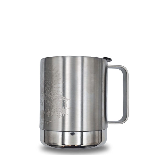 Klean Kanteen® Camp Mug Mountain Brushed Stainless 12oz