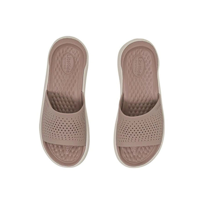 Crocs Literide Slide Unisex Ανατομική Σαμπό Παντόφλα Μπεζ 2J3