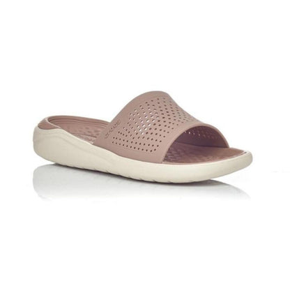 Crocs Literide Slide Unisex Ανατομική Σαμπό Παντόφλα Μπεζ 2J3