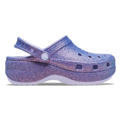 Crocs Platform Irid Glitter Clog Γυναικείο Ανατομικό Σαμπό Μωβ 5BR