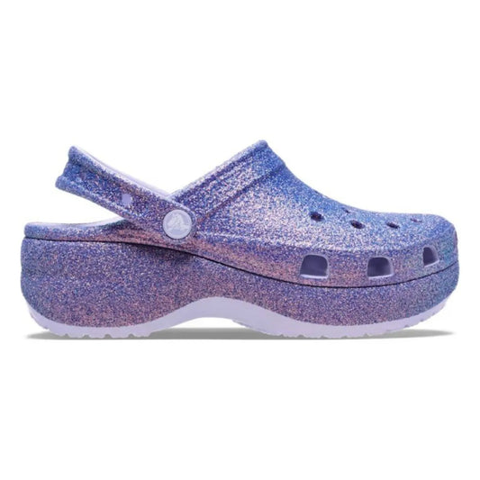 Crocs Platform Irid Glitter Clog Γυναικείο Ανατομικό Σαμπό Μωβ 5BR